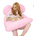Ver imagem 4 de Almofada Extra Grande P/grávida Dormir De Lado Envio Rápido - Rosa