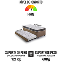 Ver imagem 7 de Bicama Box Baú Solteiro Linho Marrom 88x188 com Colchão Pantanal Espuma D28 Anjos