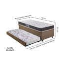 Ver imagem 2 de Bicama Box Baú Solteiro Linho Marrom 88x188 com Colchão Pantanal Espuma D28 Anjos