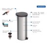 Lixeira Inox com Pedal 30 Litros New Tramontina com Tampa Plástica - 5