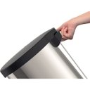 Ver imagem 3 de Lixeira Inox com Pedal 30 Litros New Tramontina com Tampa Plástica