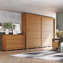 Ver imagem 1 de Conjunto Quarto Adulto Guarda-Roupa + Cômoda + Mesa de Cabeceira Palace