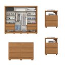 Ver imagem 4 de Conjunto Quarto Adulto Guarda-Roupa + Cômoda + Mesa de Cabeceira Palace