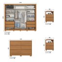 Ver imagem 3 de Conjunto Quarto Adulto Guarda-Roupa + Cômoda + Mesa de Cabeceira Palace