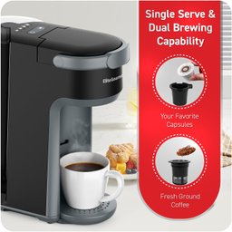 Elite Gourmet Ehc323 Coffee Maker 2-in-1 6-12oz Preto - 2