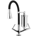 Ver imagem 1 de Torneira Bancada Flexivel Com Filtro Jato Duplo Preto/cromo