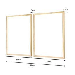 Kit 2 Quadros Decorativos Formas Elegante Sala - 4