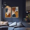 Kit 2 Quadros Decorativos Formas Elegante Sala - 2