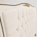 Ver imagem 3 de Cabeceira Cama Casal Queen Greta 160cm Estofada Bouclê Moscow Design Clássico