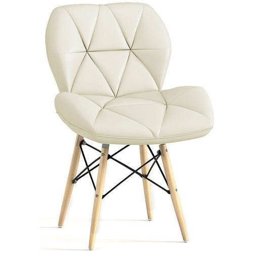 Cadeira Decorativa Blogueira Slim - Bege Off White |