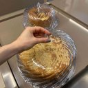 Ver imagem 2 de Kit 8 Cúpulas para Bolo de Plástico 30cm Transparente Tortas Doces Confeitaria Hotel Crippa
