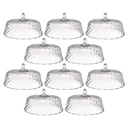 Kit 8 Cúpulas para Bolo de Plástico 30cm Transparente Tortas Doces Confeitaria Hotel Crippa - 1