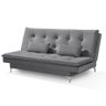 Sofá Cama Barcelona Tecido Veludo com Pés de Alumínio Klm Cinza - 3