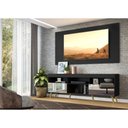 Ver imagem 2 de Rack Com Painel Tv 65" Retrô Com Espelho Flórida Multimóveis V3138 Preto/Natural Preto/Natural