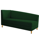 Ver imagem 1 de Recamier Valéria 140cm Lado Direito de Quem Senta Sala de Estar Suede Verde - Incasa Decor