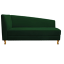 Ver imagem 2 de Recamier Valéria 140cm Lado Direito de Quem Senta Sala de Estar Suede Verde - Incasa Decor