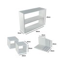 Ver imagem 2 de Kit com 7 Peças Nichos e Prateleiras Mdf Branco Tx Nchbr015