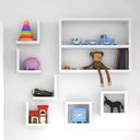 Ver imagem 4 de Kit com 7 Peças Nichos e Prateleiras Mdf Branco Tx Nchbr015