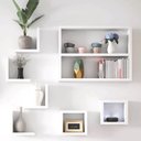 Ver imagem 3 de Kit com 7 Peças Nichos e Prateleiras Mdf Branco Tx Nchbr015