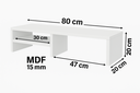 Ver imagem 2 de Suporte de Monitor em Mdf Branco Tx 80cm com Prateleira Lateral Design Clean e Funcional
