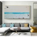 Ver imagem 4 de Quadro Abstrato Pintura Mão em Tela P/Sala 180x100