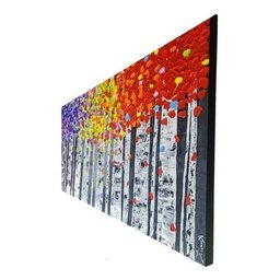 Quadro Tela Abstrato Original Pintado A Mão Colorido - 3