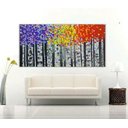 Ver imagem 1 de Quadro Tela Abstrato Original Pintado A Mão Colorido