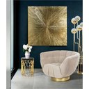 Ver imagem 1 de Quadro Abstrato Moderno Pintado Ouro Dourado Sala Original