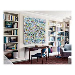 Quadro Pintado A Mão - Pollock Colorido - 2