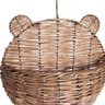 Cesto Organizador Infantil 30cm de Parede Urso de Palha Fibra Natural - Oikos - 2