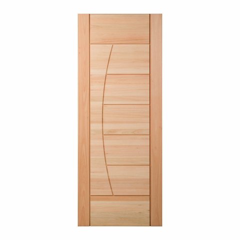 Folha de Porta Maciça em Eucalipto Acabamento Natural 210x92cm PM78 Solar Cruzeiro Portas