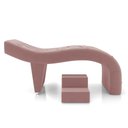 Ver imagem 5 de Maca de Estética para Massagem Cílios Fixa Lash Estofada com Escada Veludo Rose G83 - Gran Belo Maca