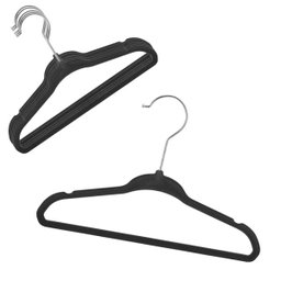 Cabide de Veludo Infantil Vmh Preto com 5 Unidades - 1 Cabide de Veludo Infantil Vmh Preto com 5 Unidades - 1