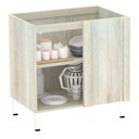 Ver imagem 3 de Balcão Sem Tampo Canto Reto Luciane 80cm Luci Legno Crem e Concreto