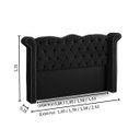 Ver imagem 3 de Cabeceira Cama Box King Size Estofada Madeira Luxo Lunna:preto