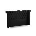 Ver imagem 2 de Cabeceira Cama Box King Size Estofada Madeira Luxo Lunna:preto
