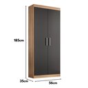 Ver imagem 4 de Multiuso Miriam 2 Portas 1,85m Teka/onix