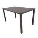 Ver imagem 1 de Mesa Tampo Ripado Retangular 1.40x0.80m Alumínio Marrom
