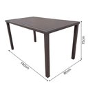 Ver imagem 4 de Mesa Tampo Ripado Retangular 1.40x0.80m Alumínio Marrom