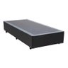 Base Cama Box Solteiro Couro Sintético Preto 40x88x188 - 1