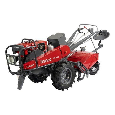 Microtrator Branco 18cv C/ Carreta Tracionada Fixa C/enxadas