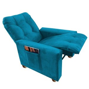 Poltrona Reclinável Do Papai & Mamãe Comfort Turquesa - Aguias Decor Home