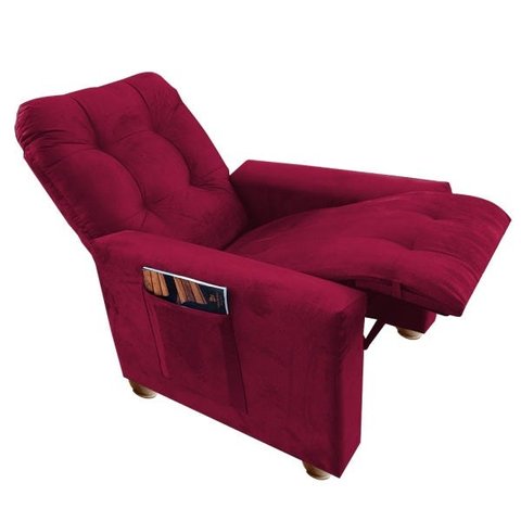 Poltrona Reclinável Do Papai & Mamãe Comfort Vermelho - Aguias Decor Home