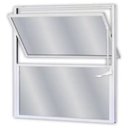 Ver imagem 1 de Vitro Basculante 40x40 Alumínio Branco