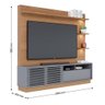 Estante Home Theater Ambiente Campeche Freijó Cinza Acetinado - Colibri - 6