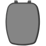 Assento Tampa para Vaso Sanitário Almofadado Compatível Prímula Cinza Escuro Durín - 1