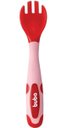 Ver imagem 2 de Kit Talher Infantil Flexivel Colher e Garfo Rosa Buba 12617