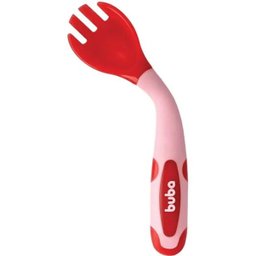 Kit Talher Infantil Flexivel Colher e Garfo Rosa Buba 12617 - 3