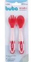 Ver imagem 1 de Kit Talher Infantil Flexivel Colher e Garfo Rosa Buba 12617