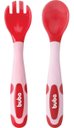 Ver imagem 4 de Kit Talher Infantil Flexivel Colher e Garfo Rosa Buba 12617